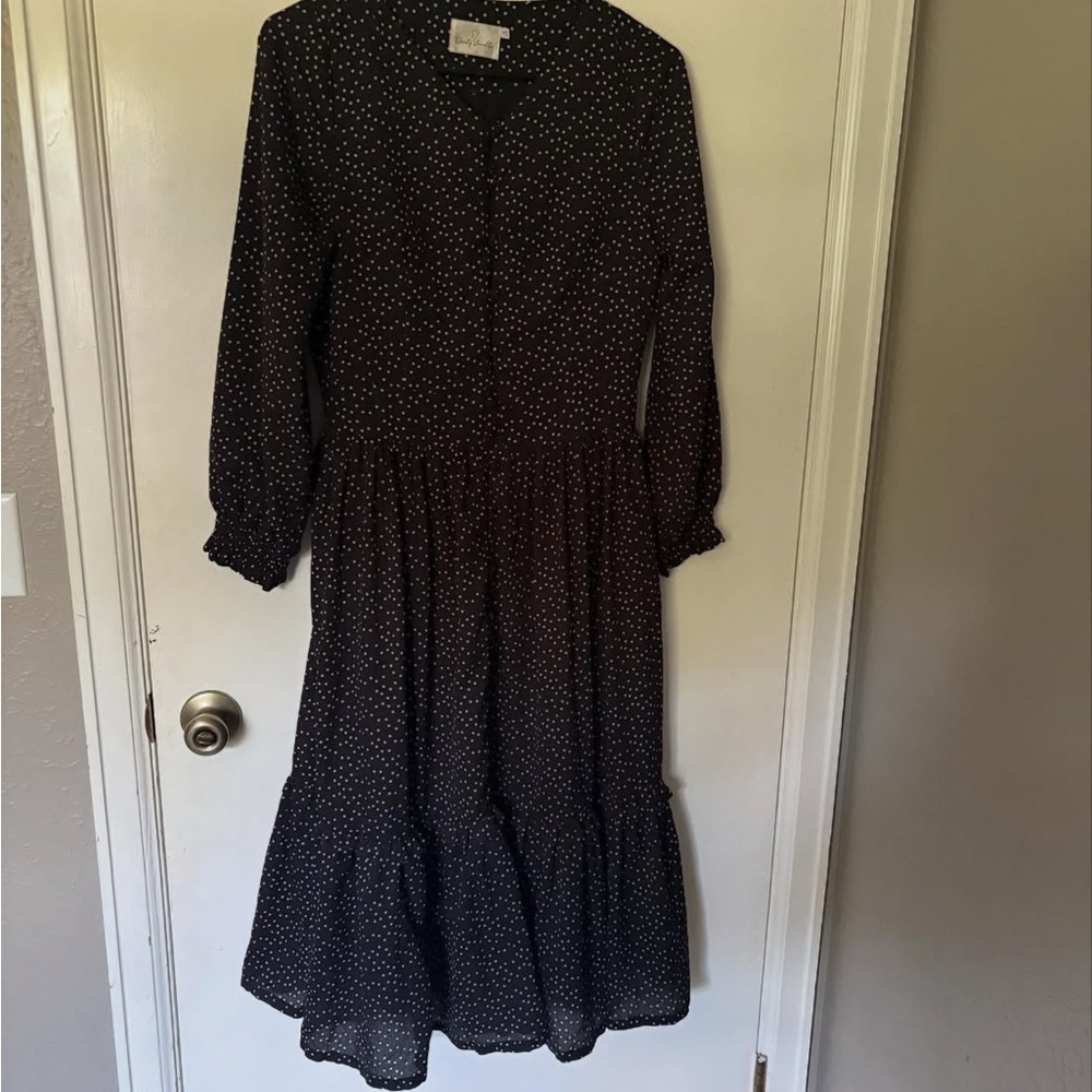 Dainty Jewells Black and White Long Sleeve Dress